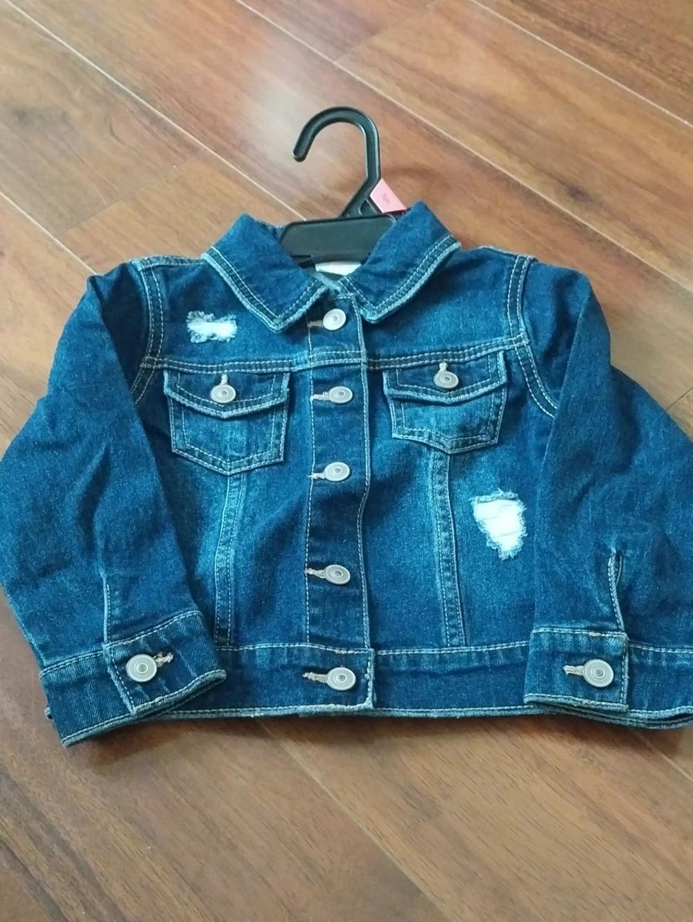 wonder nation Dark Blue Distressed Kids Jean Jacket